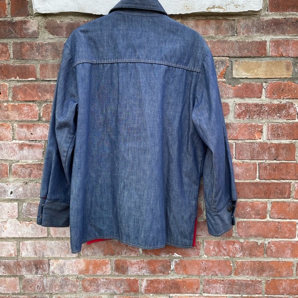 Chemise western vintage 90's Roebucks USA bleu clair blanc pour homme, taille L - France